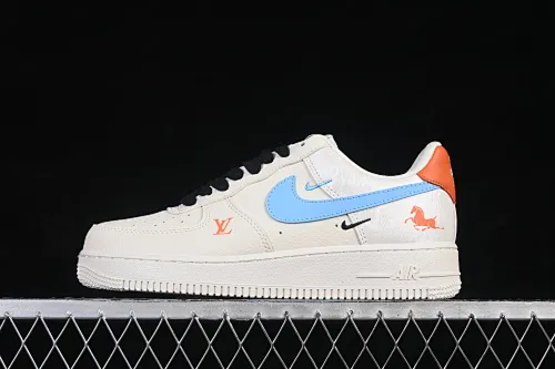 All Categories Nk Air Force 1 Air Force Series Nk Air Force 1 Low Air Force Low Nike Air Force 1'07 Low Co-branded Year of the Horse limited color splicing silk Air Force 1 low-top casual sneakers FV3694-100